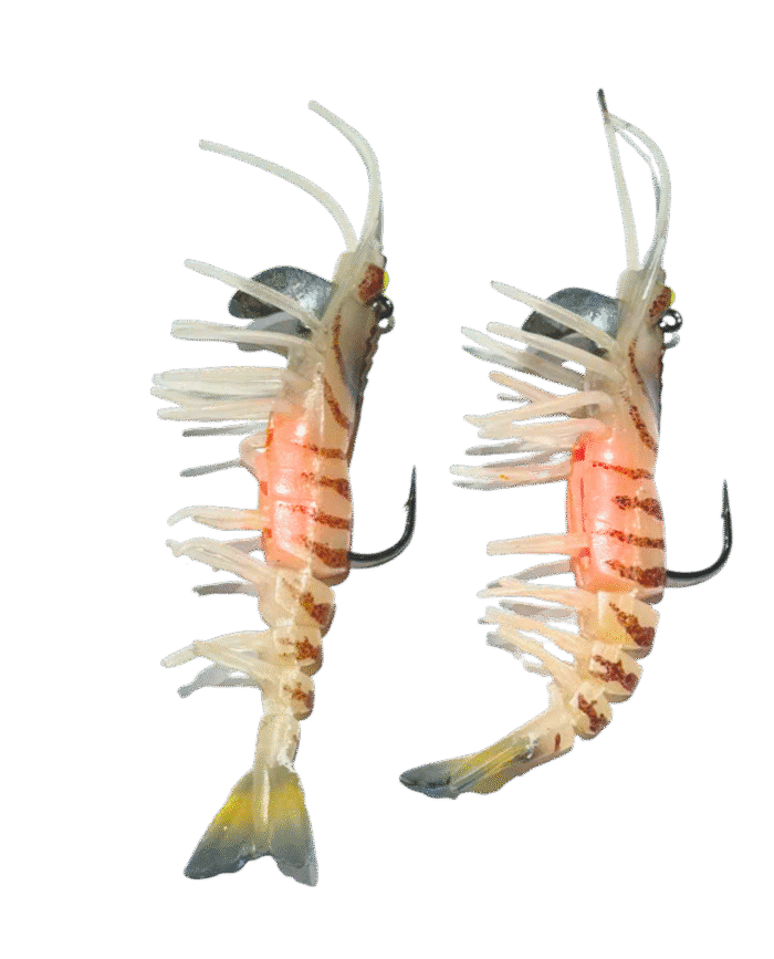 Mồi tôm mềm có kèm lưỡi câu - 1 vỉ gồm 2 con tôm. - Ảnh 3