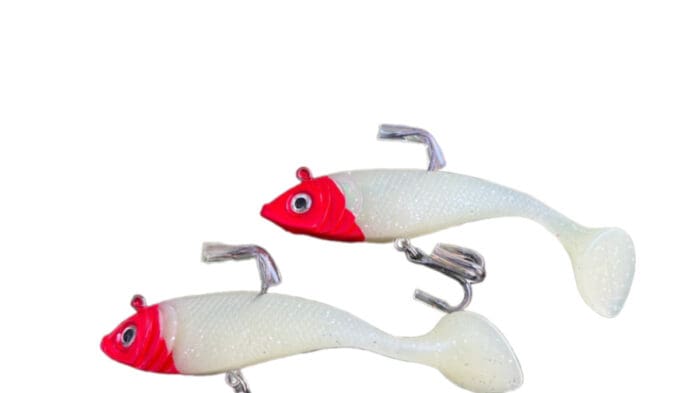 Mồi Mềm Ashino Cá Đầu Đỏ Phát Sáng có kèm lưỡi 3 tiêu, 1 vỉ 2 con. - Ảnh 3