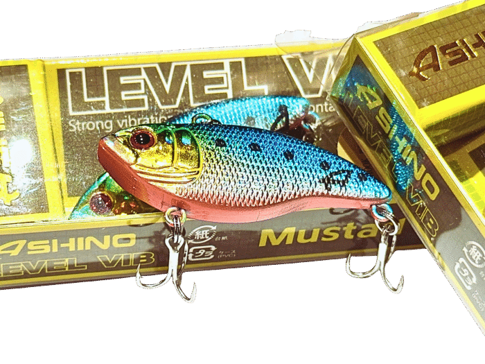 Mồi Cá Giả Kèm Lưỡi Câu ASHINO LEVEL VIB – màu xanh lá – bạc – vàng ánh kim 3D - Ảnh 1