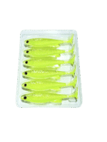 Mồi mềm IKA  cá màu vàng neon phát sáng, không kèm lưỡi câu. - Ảnh 3