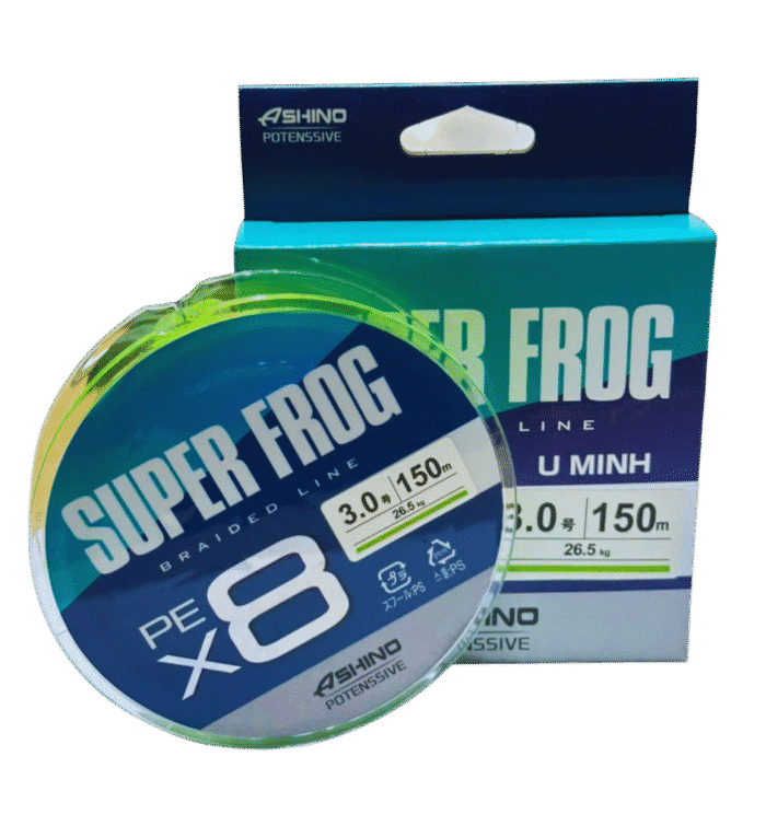 Dây PE Cá Lóc Ashino Super Frog X8 UMinh 150M – SIÊU BỀN, SIÊU MƯỢT, CHUYÊN DỤNG CHO CÂU CÁ LÓC. - Ảnh 4
