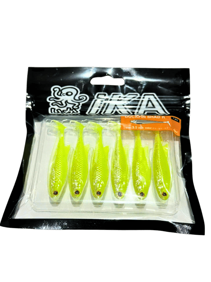 ad6d979b-2b64-431a-84c1-d607ee93f545 Mồi mềm IKA cá màu vàng neon phát sáng, không kèm lưỡi câu. - Ảnh 1