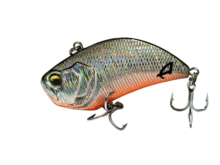 Mồi Cá Giả Kèm Lưỡi Câu ASHINO LEVEL VIB – Màu Đen Bạc Cam ánh kim - Ảnh 3