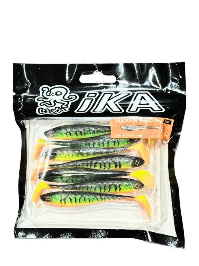 dee4c3a6-42f6-4926-9e70-e52a97fa656a Mồi mềm IKA Cá sọc tông màu xanh – vàng – cam neon rực rỡ, không kèm lưỡi câu. - Ảnh 1