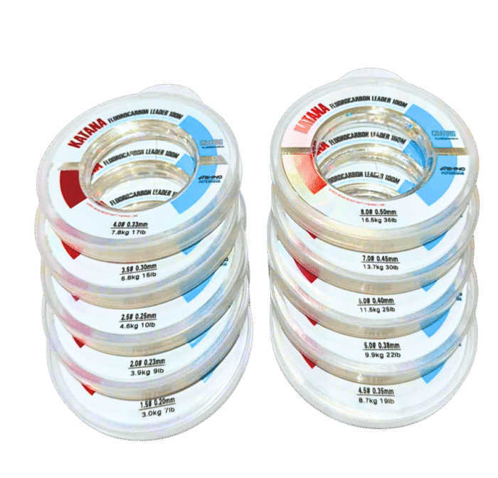 Dây câu Katana Fluorocarbon Leader 100M - Dây Leader trong suốt, siêu bền, chống xoắn - Ảnh 7