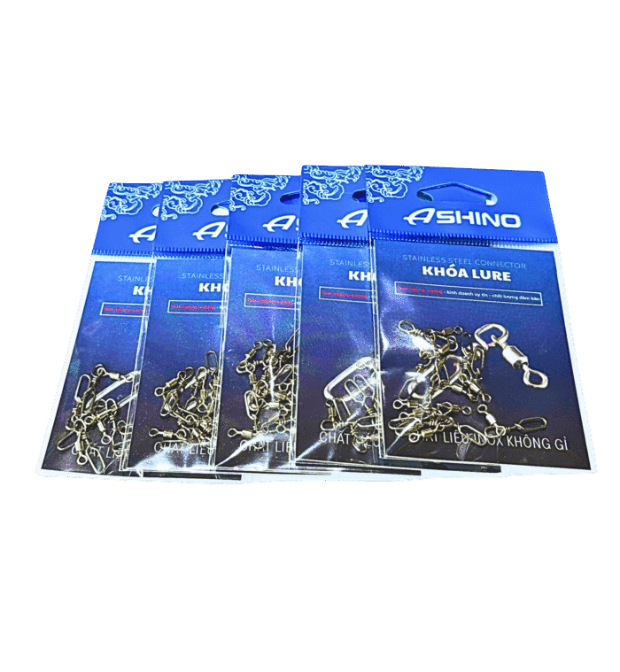 Khóa Lure (2) Khóa Lure Ashino Inox – Size S – Xoay Mượt – Mở Nhanh – Tải Lực Cao 28kg - Ảnh 1