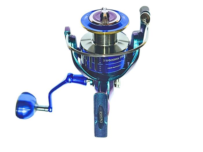 Máy câu Ashino SW6000 Pro thiết kế mạnh mẽ, phù hợp câu hồ, sông, biển – Chính hãng Ashino Fishing. - Ảnh 2